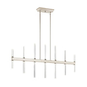 Kichler 52670 Sycara 14-lt 48" LED Linear Chandelier-Polished Nickel
