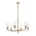 Kichler 52679 Velestino 6-lt 30" Chandelier-Champagne Bronze