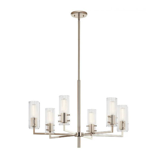 Kichler 52679 Velestino 6-lt 30" Chandelier-Polished Nickel