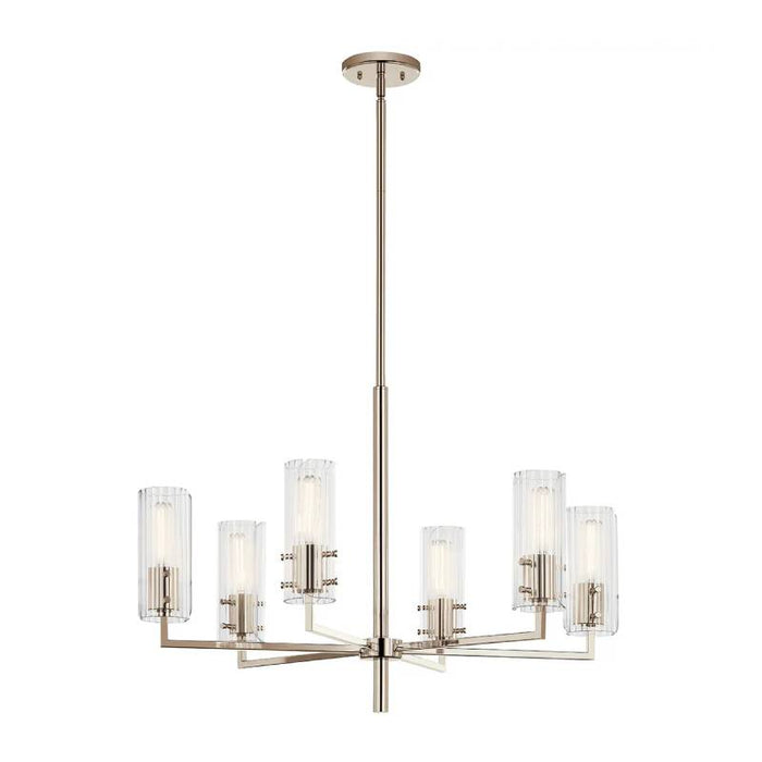 Kichler 52679 Velestino 6-lt 30" Chandelier-Polished Nickel