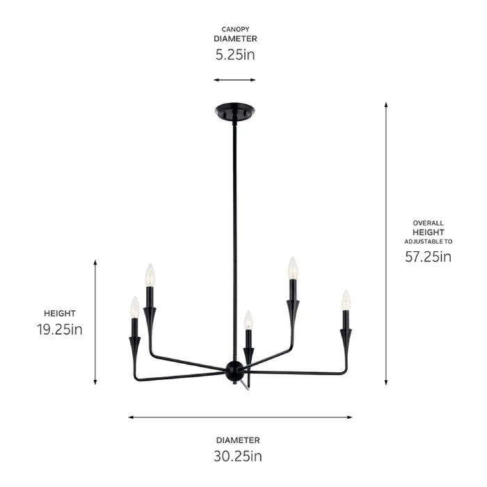 Kichler 52689 Alvaro 5-lt 30" Chandelier