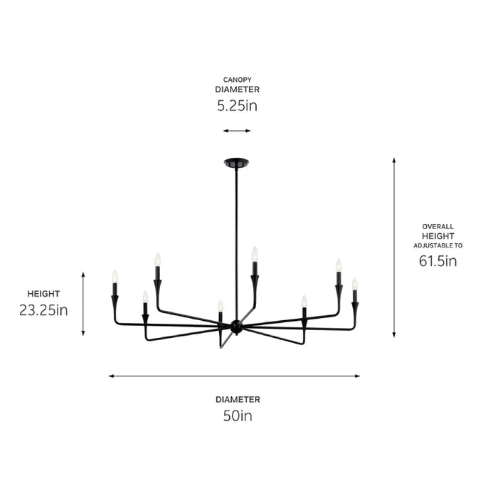 Kichler 52691 Alvaro 8-lt 50" Chandelier