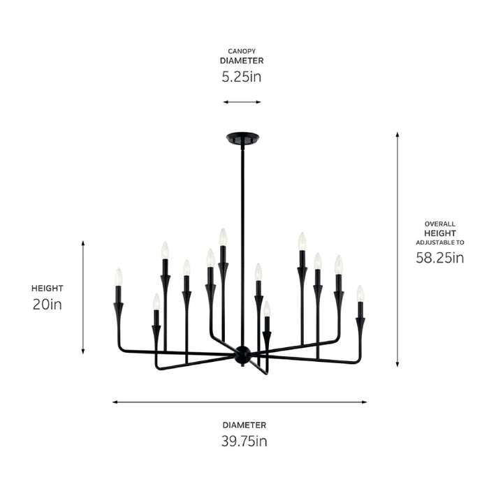 Kichler 52692 Alvaro 12-lt 40" Chandelier