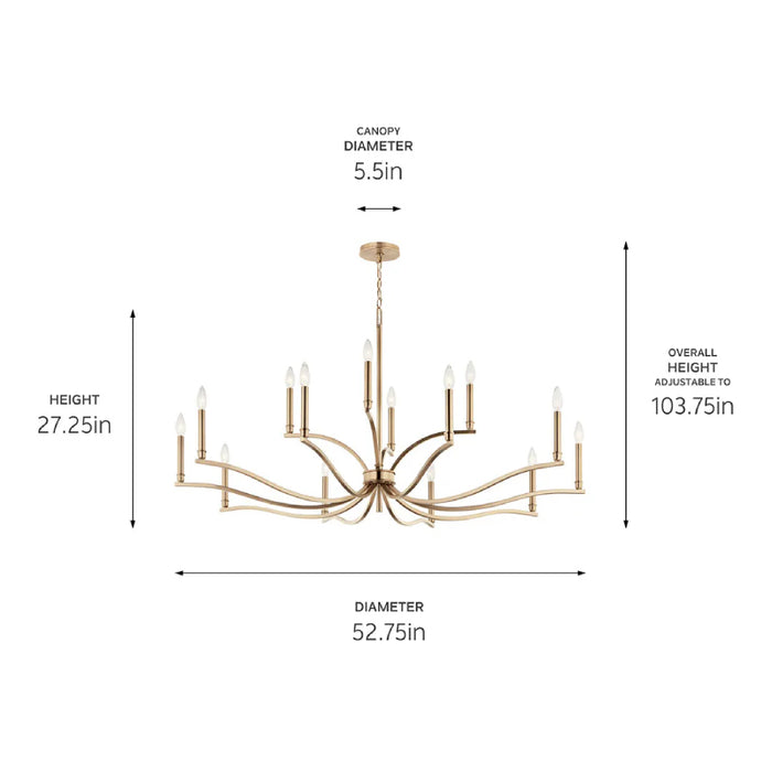Kichler 52698 Malene 14-lt 53" Chandelier