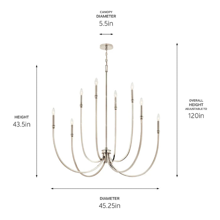 Kichler 52699 Malene 8-lt 45" Chandelier