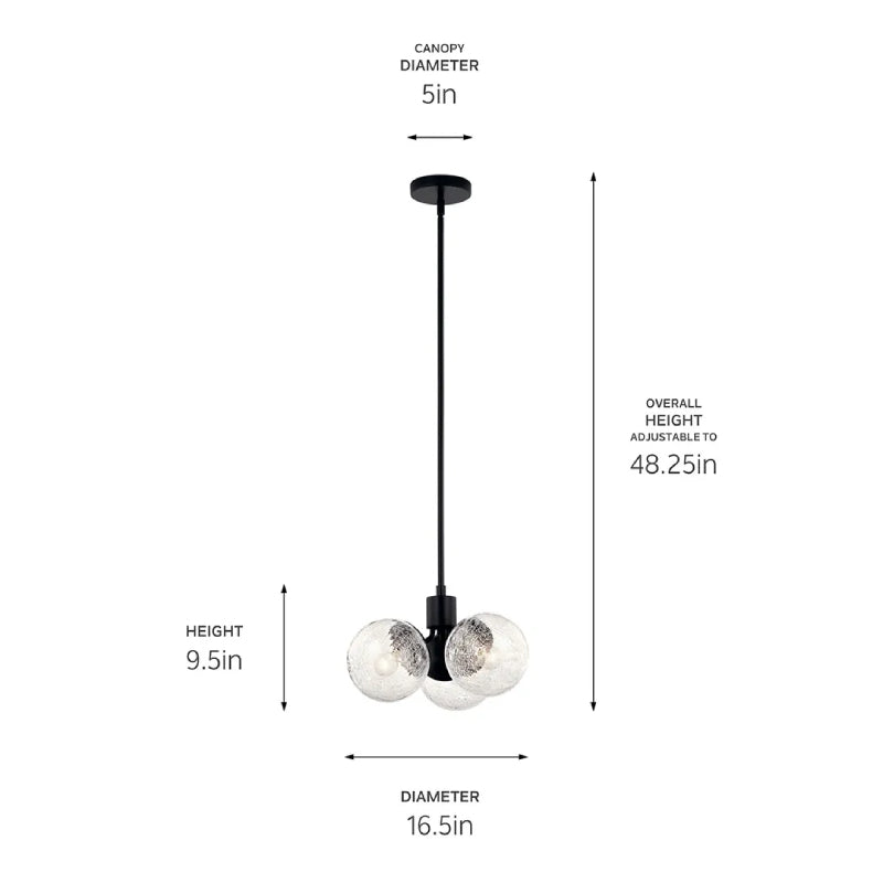 Kichler 52700 Silvarious 3-lt 17" Pendant