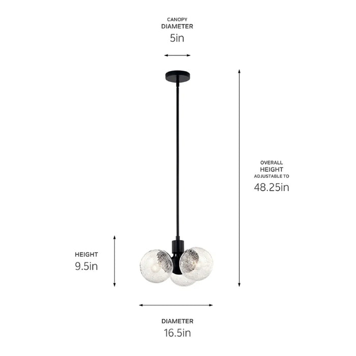 Kichler 52700 Silvarious 3-lt 17" Pendant