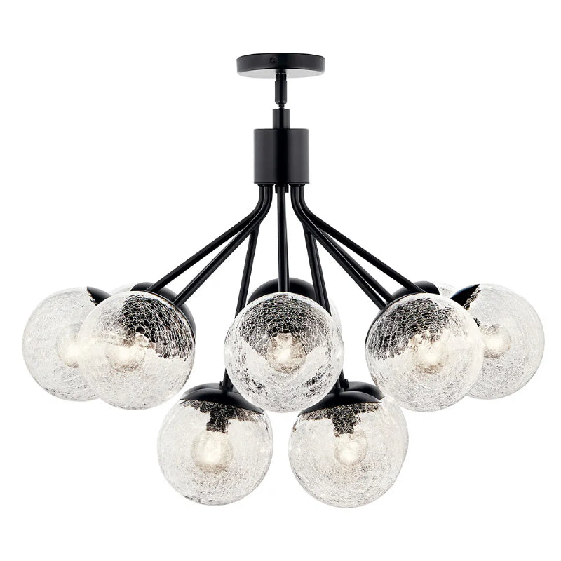 Kichler 52701 Silvarious 12-lt 30" Chandelier-Black