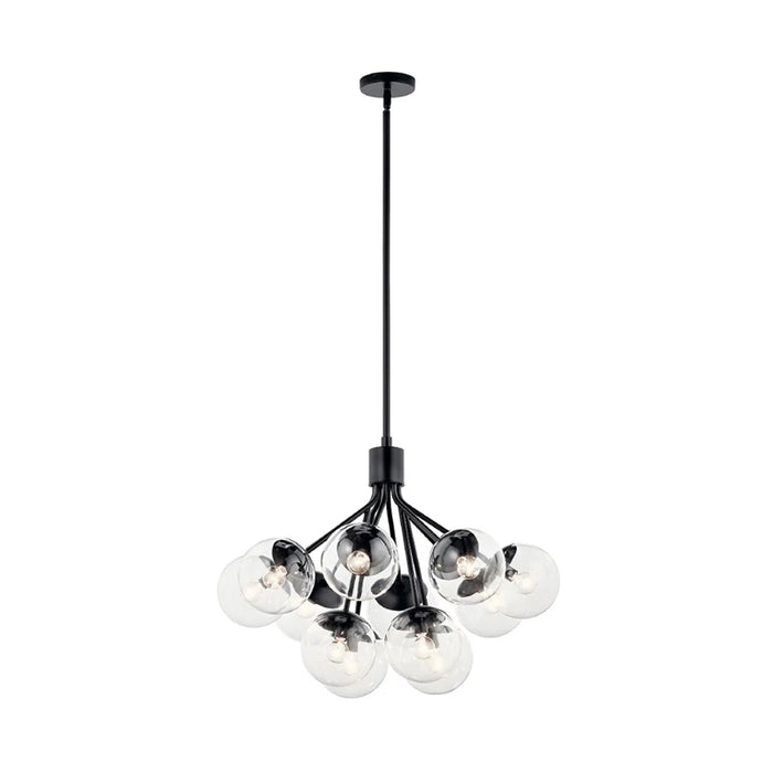 Kichler 52701 Silvarious 12-lt 30" Chandelier-Black
