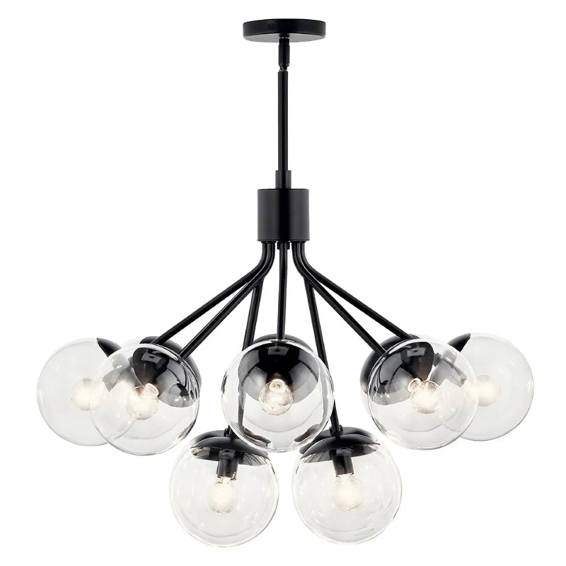 Kichler 52701 Silvarious 12-lt 30" Chandelier-Black