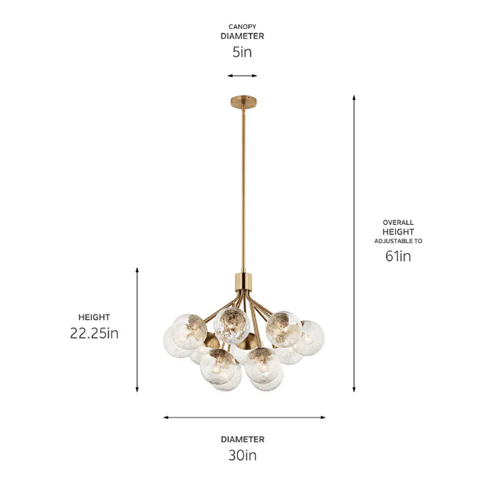 Kichler 52701 Silvarious 12-lt 30" Chandelier