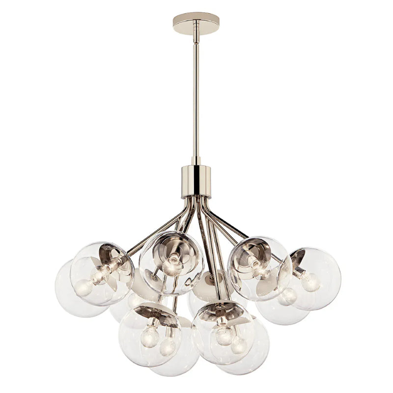 Kichler 52701 Silvarious 12-lt 30" Chandelier-Polished Nickel