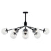 Kichler 52703 Silvarious 12-lt 48" Chandelier-Black