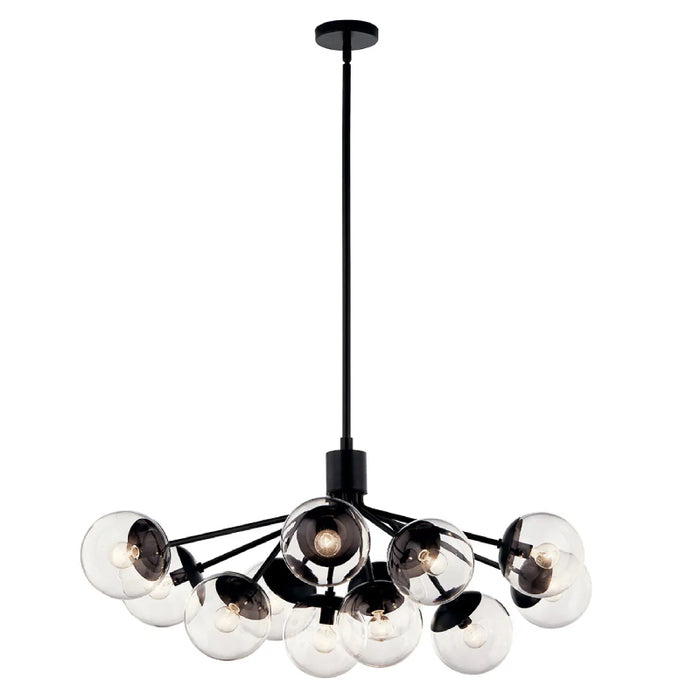 Kichler 52703 Silvarious 12-lt 48" Chandelier-Black