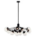 Kichler 52703 Silvarious 12-lt 48" Chandelier-Black