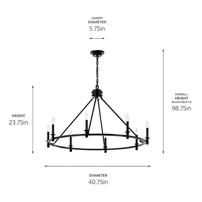 Kichler 52706 Carrick 8-lt 41" Chandelier