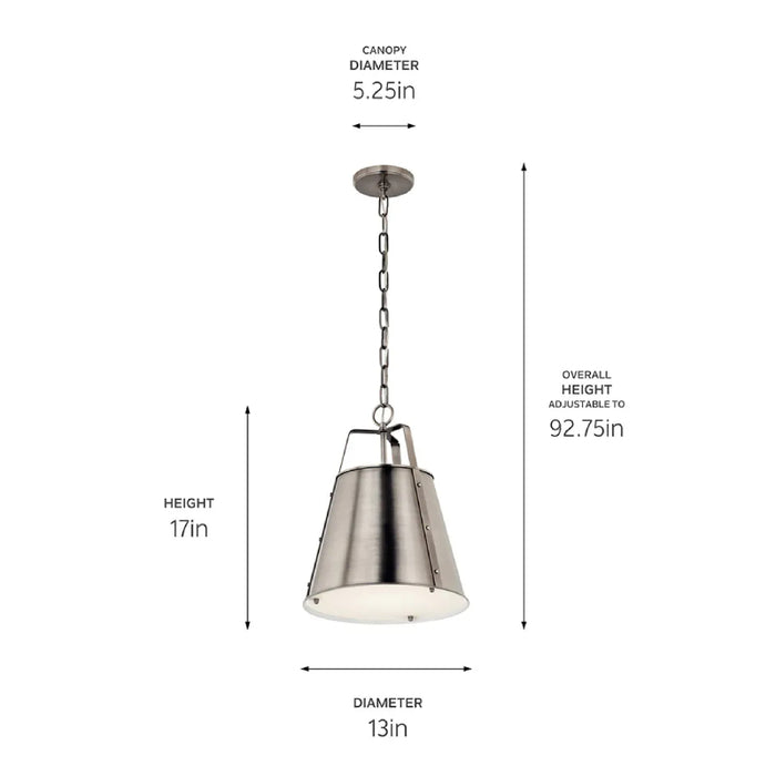 Kichler 52710 Etcher 1-lt 13" Pendant