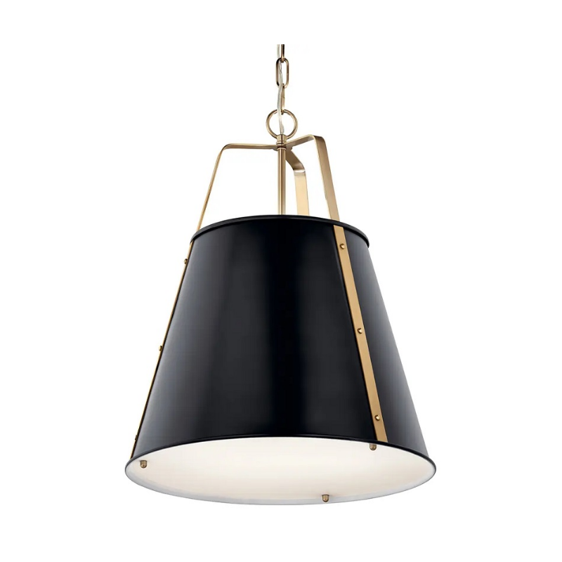 Kichler 52711 Etcher 2-lt 18" Pendant - Black/Champagne Bronze