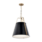 Kichler 52711 Etcher 2-lt 18" Pendant - Black/Champagne Bronze