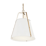Kichler 52711 Etcher 2-lt 18" Pendant - White/Champagne Bronze