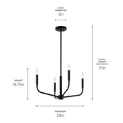 Kichler 52716 Madden 4-lt 20" Chandelier