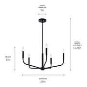 Kichler 52717 Madden 5-lt 26" Chandelier