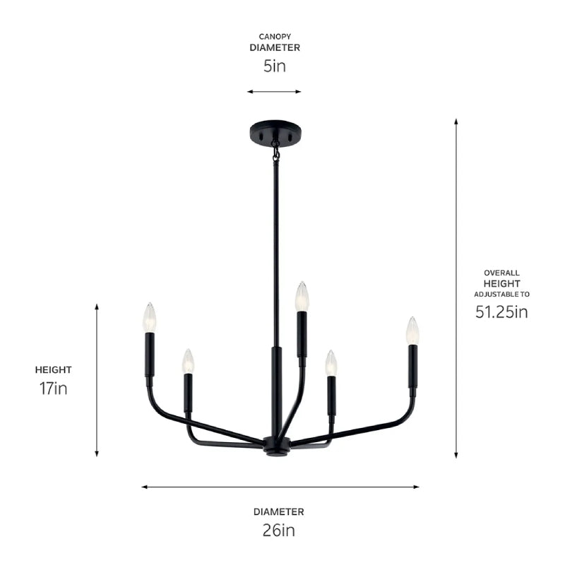 Kichler 52717 Madden 5-lt 26" Chandelier