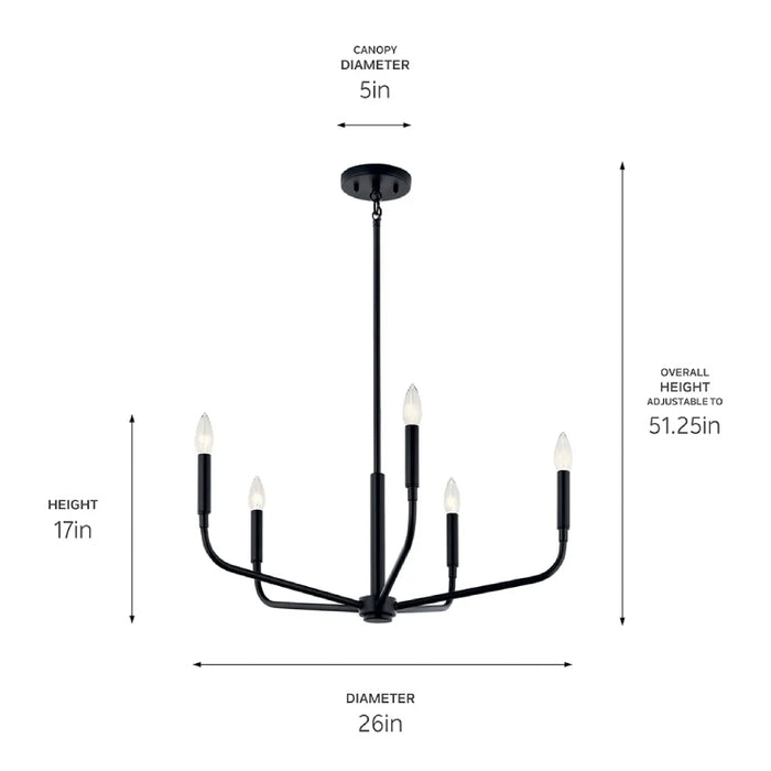 Kichler 52717 Madden 5-lt 26" Chandelier