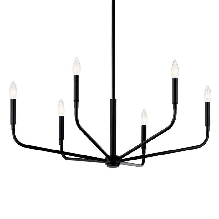 Kichler 52718 Madden 6-lt 32" Chandelier-Black