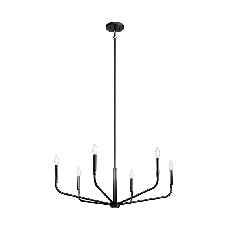 Kichler 52718 Madden 6-lt 32" Chandelier-Black