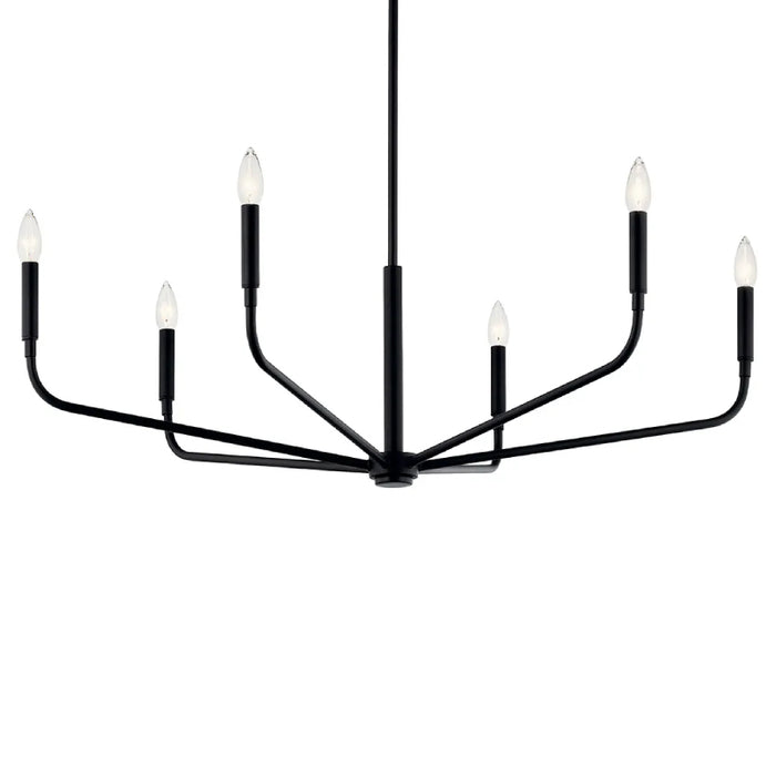 Kichler 52719 Madden 6-lt 38" Chandelier-Black