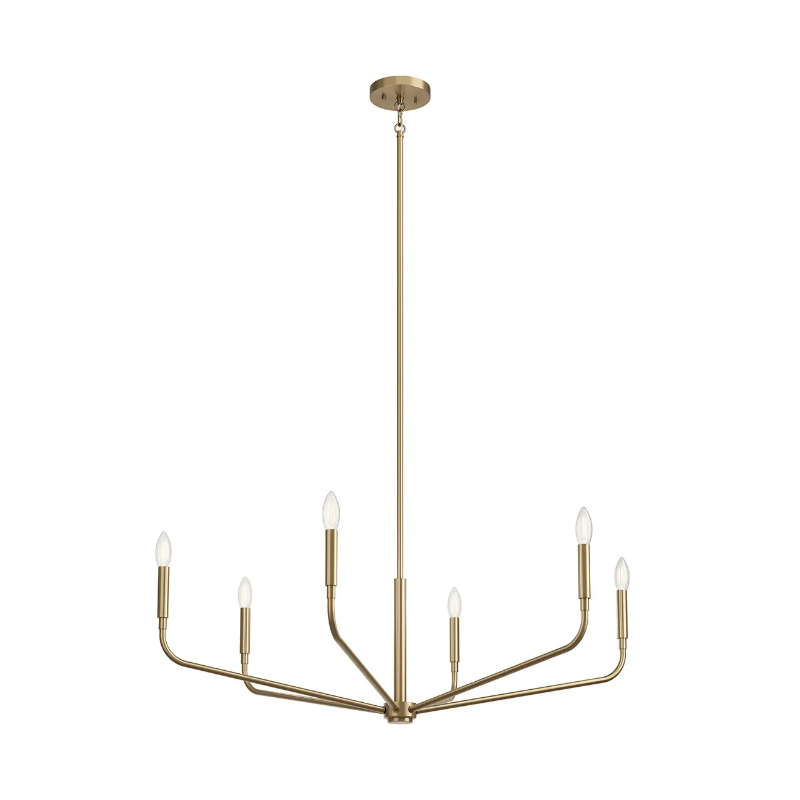 Kichler 52719 Madden 6-lt 38" Chandelier - Champagne Bronze