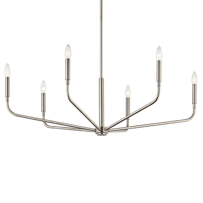 Kichler 52719 Madden 6-lt 38" Chandelier-Brushed Nickel