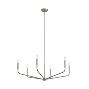 Kichler 52719 Madden 6-lt 38" Chandelier - Brushed Nickel