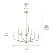 Kichler 52720 Madden 9-lt 32" Chandelier
