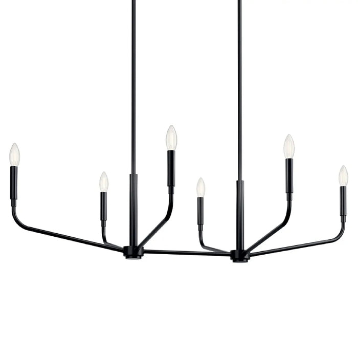 Kichler 52721 Madden 6-lt 45" Linear Chandelier - Black