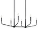 Kichler 52721 Madden 6-lt 45" Linear Chandelier - Black