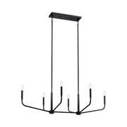 Kichler 52721 Madden 6-lt 45" Linear Chandelier - Black