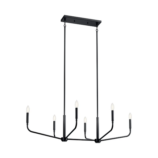 Kichler 52721 Madden 6-lt 45" Linear Chandelier - Black