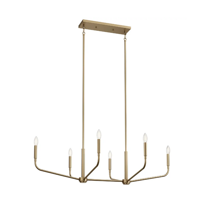 Kichler 52721 Madden 6-lt 45" Linear Chandelier - Champagne Bronze
