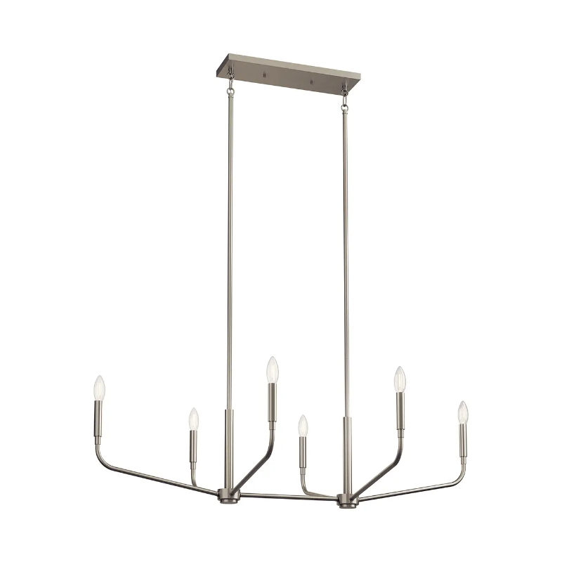 Kichler 52721 Madden 6-lt 45" Linear Chandelier - Brushed Nickel