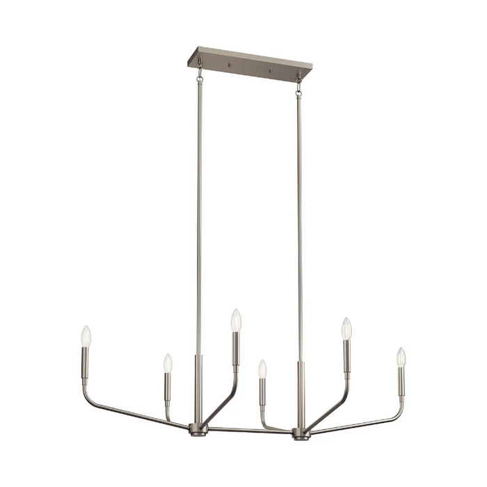 Kichler 52721 Madden 6-lt 45" Linear Chandelier - Brushed Nickel