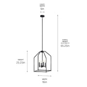Kichler 52722 Madden 4-lt 16" Pendant
