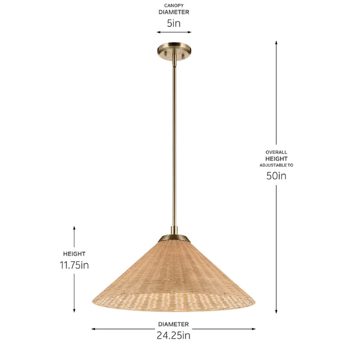 Kichler 52730 Bekah 1-lt 24" Pendant
