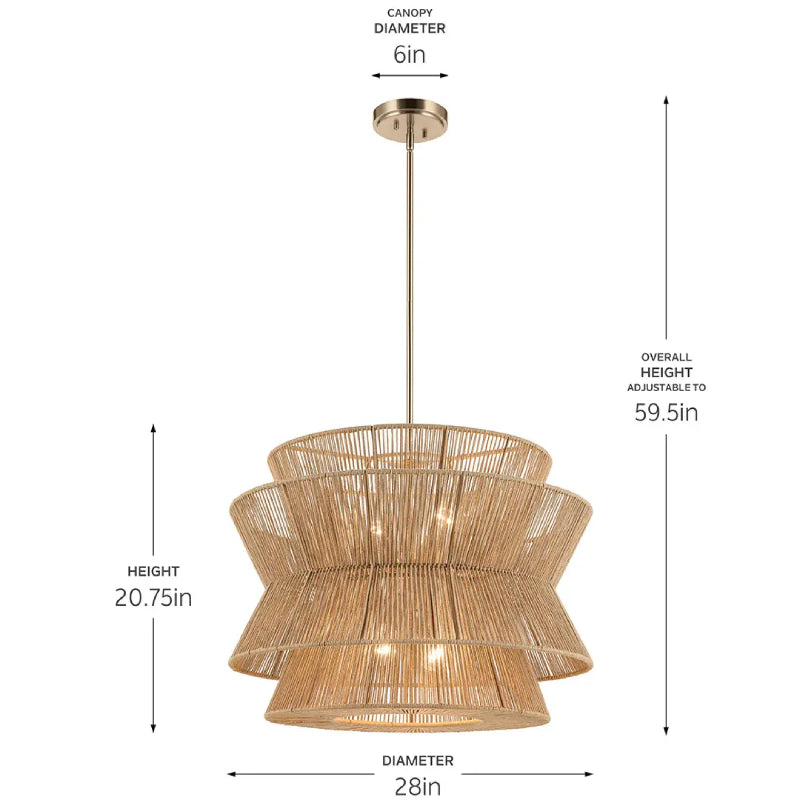 Kichler 52735 Ophira 4-lt 28" Pendant