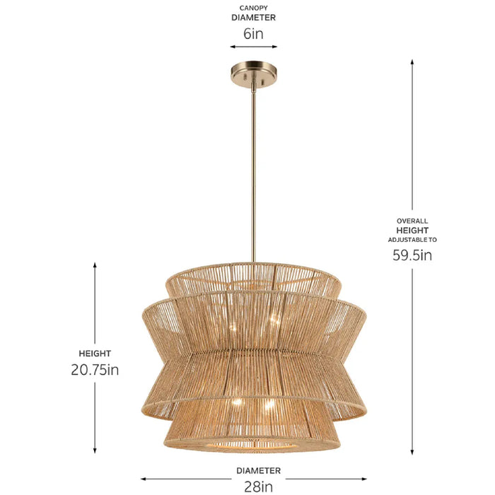 Kichler 52735 Ophira 4-lt 28" Pendant