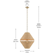 Kichler 52743 Lulo 1-lt 20" Pendant