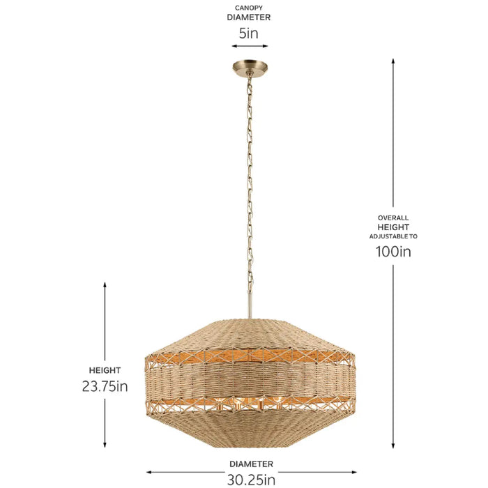Kichler 52744 Lulo 4-lt 30" Pendant