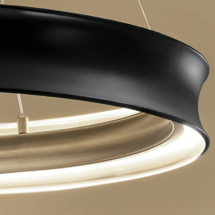 Kichler 52746 Larousse 1-lt 30" LED Chandelier - Black/Champagne Bronze