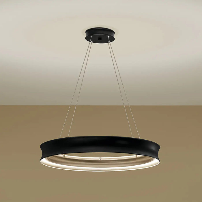 Kichler 52746 Larousse 1-lt 30" LED Chandelier - Black/Champagne Bronze